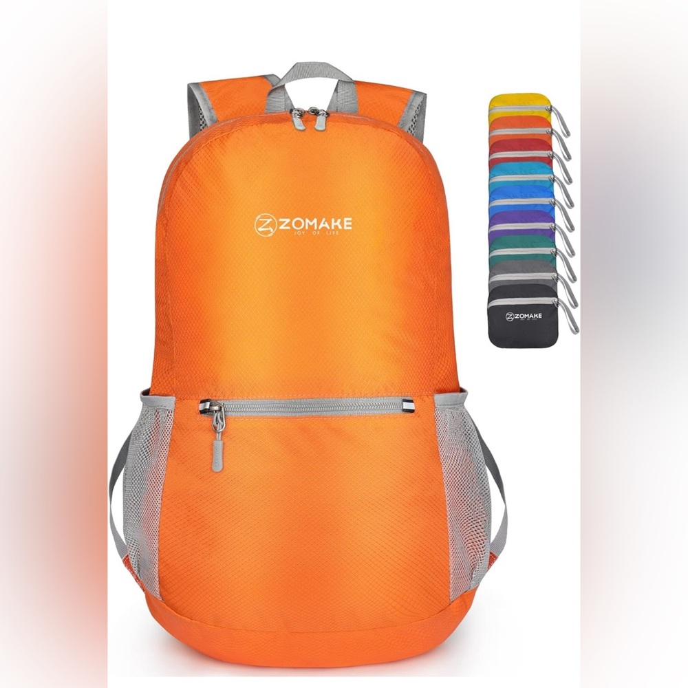 NEW Water resistant orange backpack